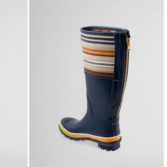 NEW PENDLETON Bridger Striped Tall Rain Boots FOR women in navy 7254j2 - Picture 12 of 14